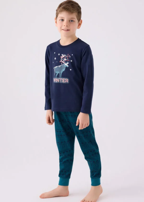 ARNETTA AR3135 Arnetta Erkek Çocuk Lacivert Pijama Takımı