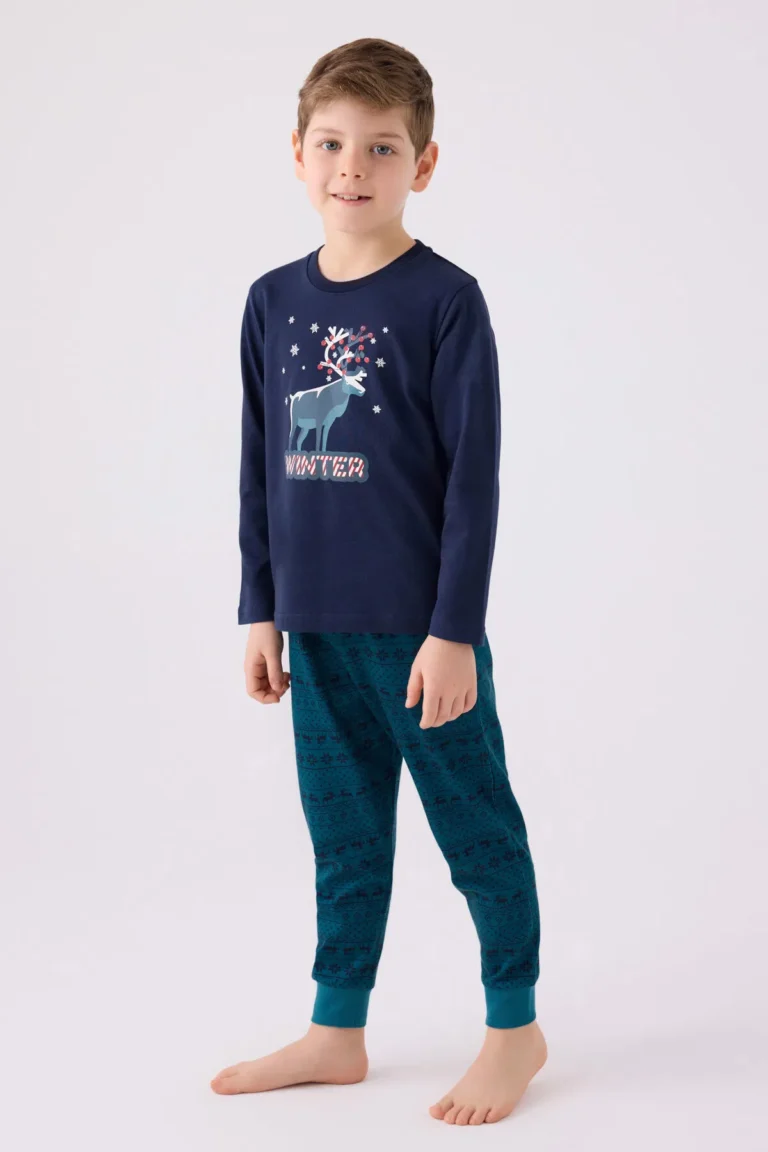 ARNETTA AR3135 Arnetta Erkek Çocuk Lacivert Pijama Takımı