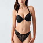 NEW BRA LİNGERİE 4164 Çift Destekli Önden Kopçalı Dantelli Sütyen Takımı