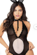 Siyah Fantazi Tavşan Kostümü For Dreams 8265