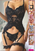 For Dreams 8462 Dantelli Siyah Jartiyer Takımı