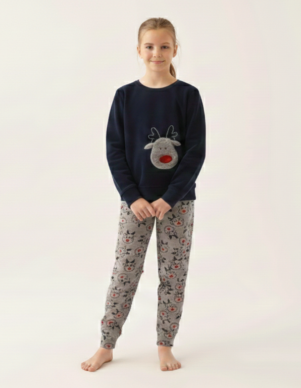 ARNETTA AR2603-G Polar Kız Çocuk Pijama Takımı