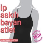 YILDIZ 2047 SİYAH BİYELİ İP ASKILI BÜYÜK BEDEN ATLET