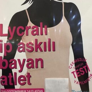 YILDIZ 2172 LİKRALI İP ASKILI BİYELİ KADIN ATLET